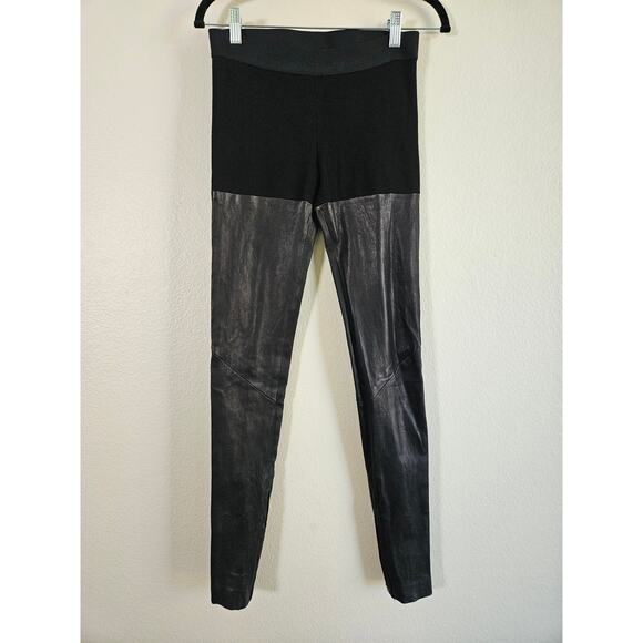 Mason by Michelle Mason Leather Leggings, Size S - Picture 2 of 12